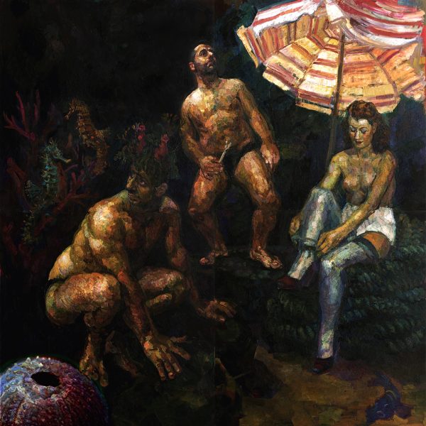 Mare Crudele, 2009. El Cortejo de Anfititre. Óleo sobre tablex. 240 x 240 cm