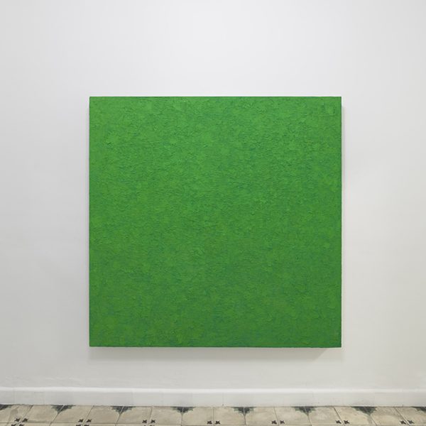 S/T, 2016. Óleo sobre lino montado en tabla. 162 x 162 x 8 cm.