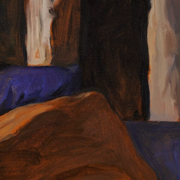 Profils dans la nuit, 2014. Oil on canvas.  22 x 27 cm