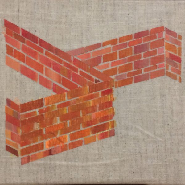 Límites, 2017. Acrílico sobre lino. 16 x 19 cm