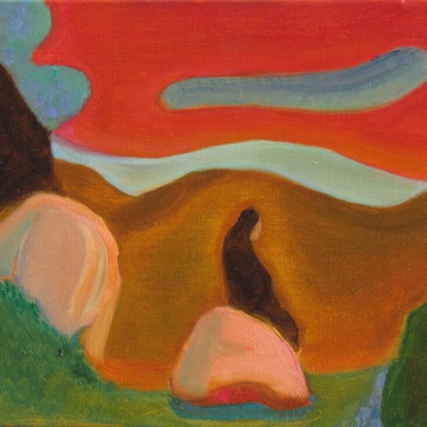 La roca, 2017. Óleo sobre lienzo. 24 x 30 cm