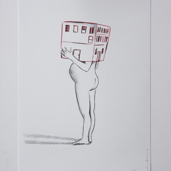 Serie Déshabillant la maison. Homenaje a Louise Bourgeois. Lápiz y tinta sobre papel. Serie de 13 dibujos 24 x 32 cm unidad