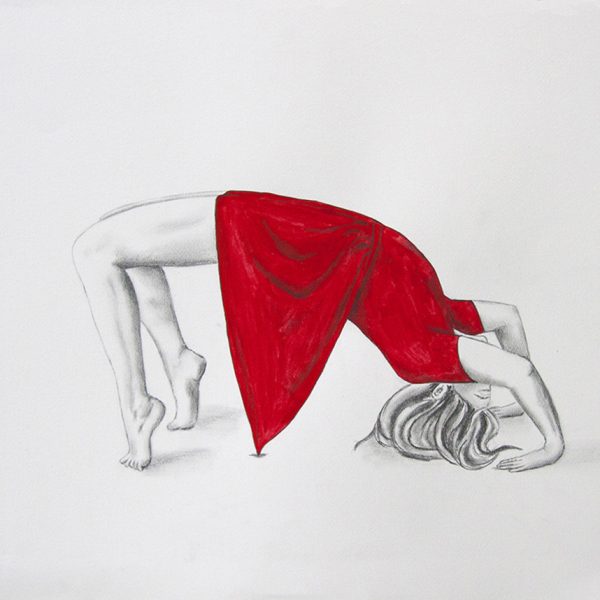 Serie Inercias, 2017.  Lápiz y tinta sobre papel. 50 x 70 cm