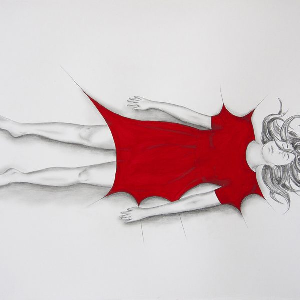 Natalia Pastor. Serie Inercias, 2017. Tinta y grafito sobre papel. 70 x 100 cm