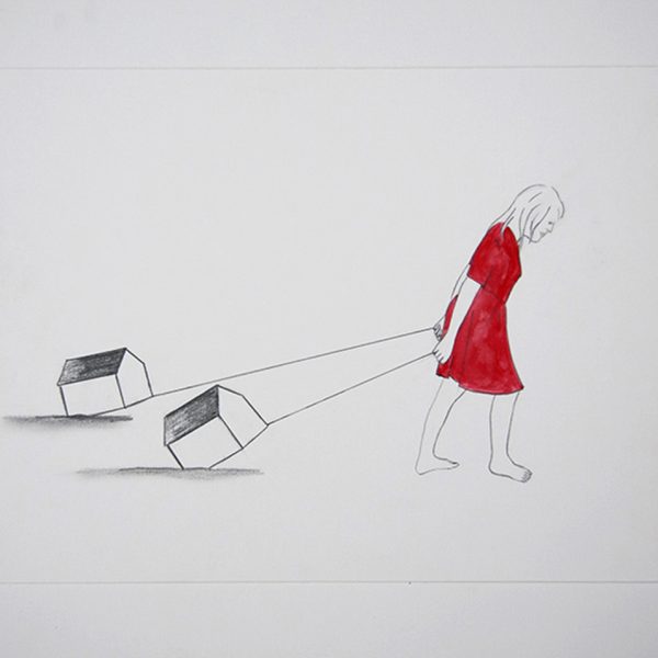 Serie Inercias. Lápiz y tinta sobre papel. 240 x 320 mm