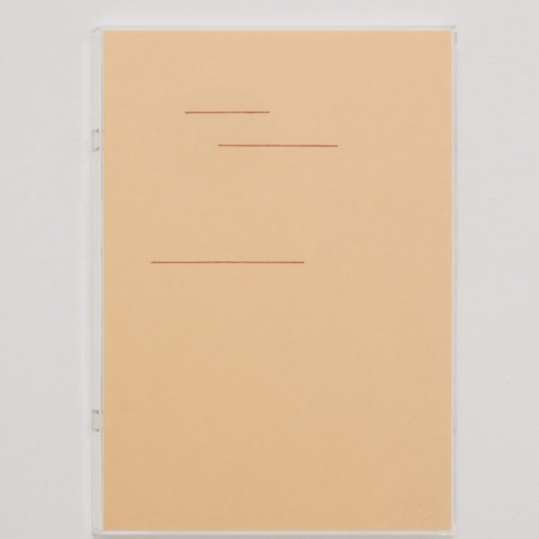Three lines Nº 4, 2017. Lápiz conté sobre papel. 30 x 21 cm. Foto Christian Lübbert