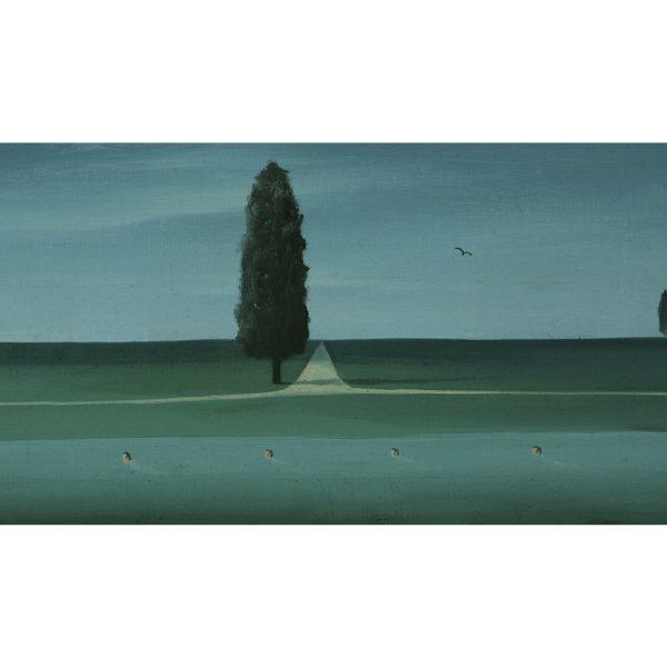 Los Nadadores, 2016. Óleo sobre tabla. 11 x 24 cm