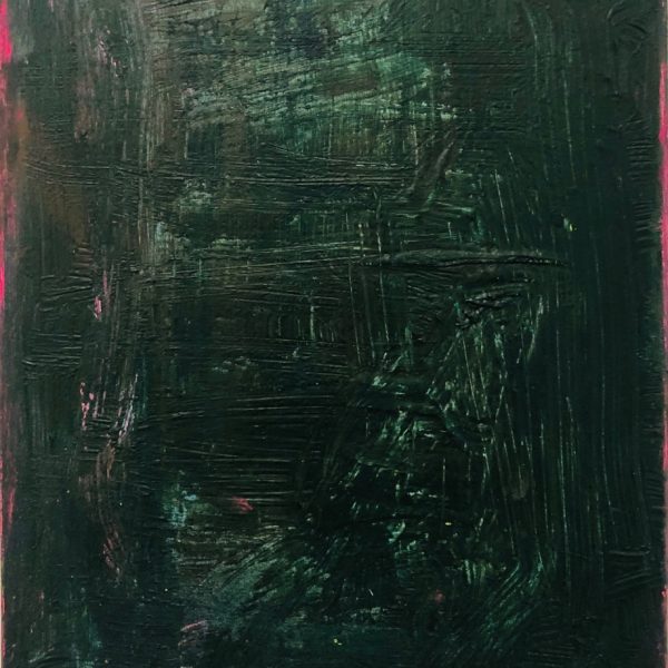 Teo Soriano. S/T, 2016. Esmalte y óleo sobre lienzo, 24 x 19 cm.