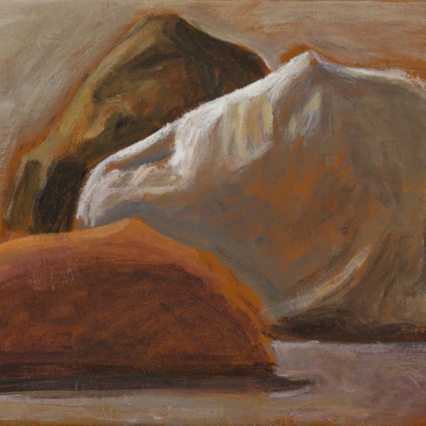 Trois profils, 2014. Oil on canvas. 22 x 27 cm