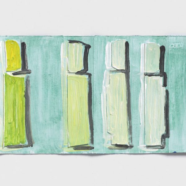 Paco Fernández. S/T, 2018. Acrílico y collage sobre cartón. 20 x 35 cm