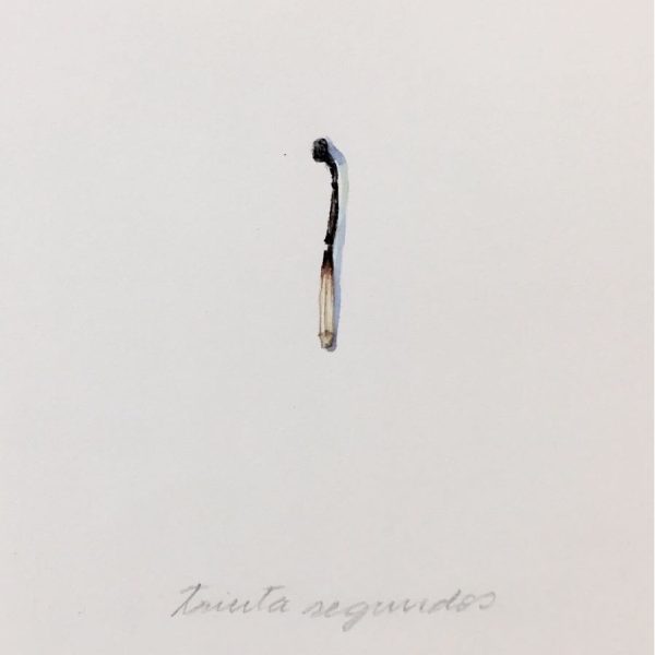 Minutos de luz, 2015. Acuarela sobre papel. 16 x 14 cm