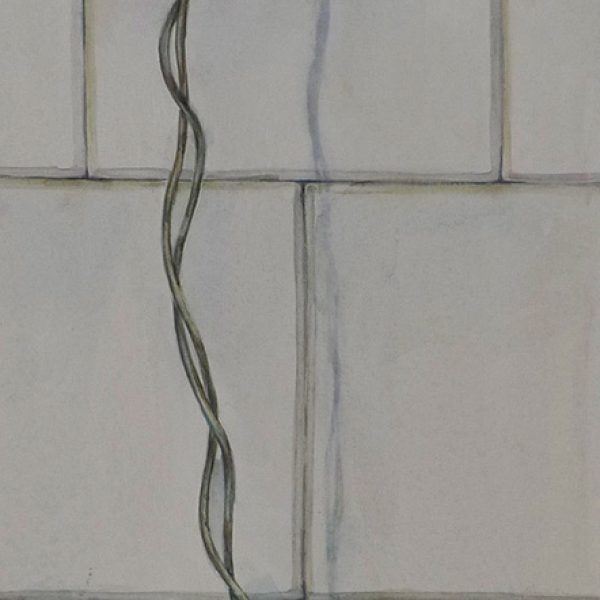 Marlene Stamm. Invisivéis 9, 2014. Acuarela sobre papel. 60 x 15 cm