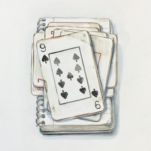 Club de Bridge 2, 2018. Acuarela sobre papel. 26 x 18cm