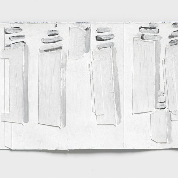 Paco Fernádez. S/T, 2018. Acrílico y collage sobre cartón. 20 x 35 cm