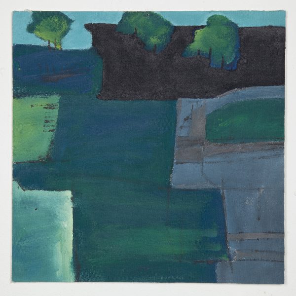 Adolfo Manzano. Paisaje, 2020. Acrílico sobre lienzo pegado a tabla. 30 x 30 cm.
