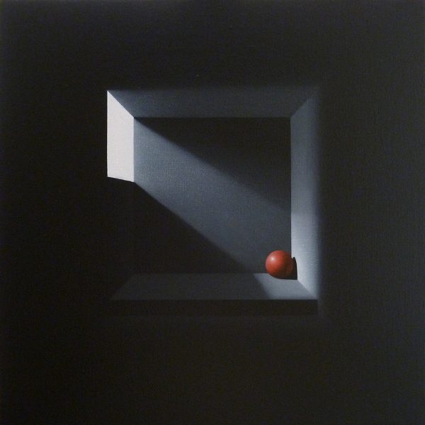 Mónica Dixon. Little red ball. Acrílico sobre lino. 50 x 50 cm