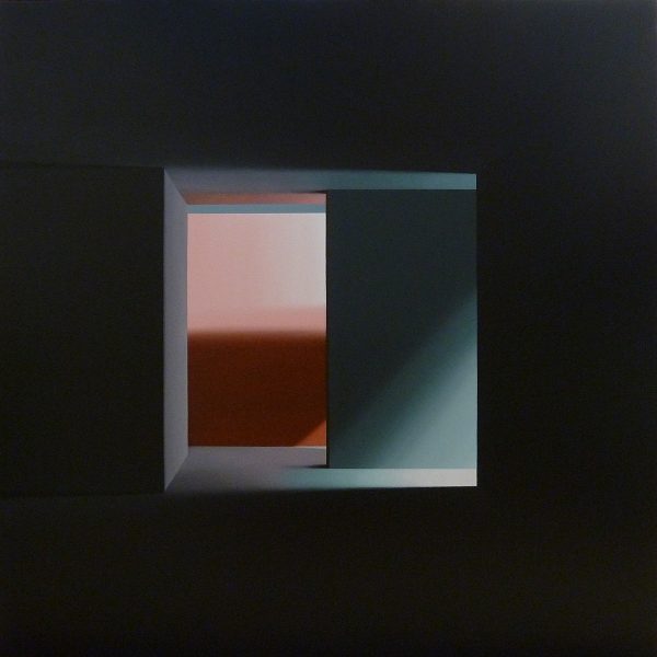 Mónica Dixon. Red & Green. Acrílico sobre lienzo. 120 x 120 cm