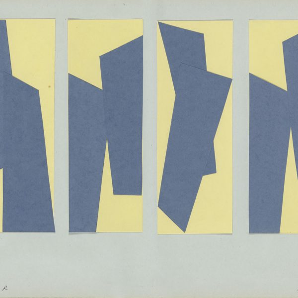AMADOR. Estudio para escultura, 2000. Collage sobre papel. 22,5 x 29,5 cm
