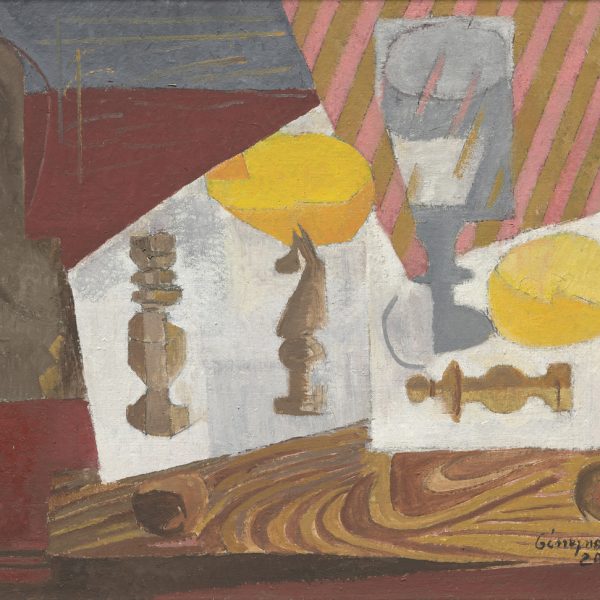 M. Gómez-Morán. Naturaleza muerta. Ajedrez, 2004. Óleo sobre lino. 39 x 46 cm