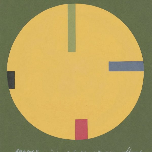AMADOR. Tetrakys pitagórico. 1983. Collage. 29,6 x 22,4 cm