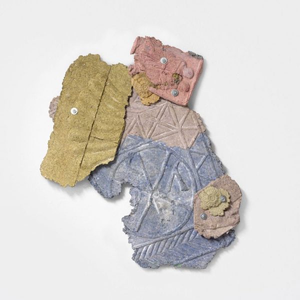 Mario Espliego. Relieve 4, 2021. Shredded paper and steel. 90 x 80 x 15 cm