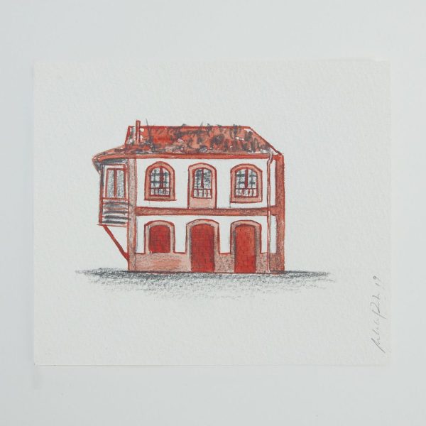 Natalia Pastor. Casina, Vegetación tejado. Watercolor and graphite on paper. 12,2 x 14,2 cm