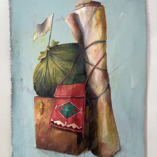 Maria Peña. Mudanza, 2022. Mixed media on canvas. 107 x 73 cm