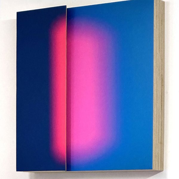 Gaston Bertin. Beat, beat, 2022. Impresión digital sobre  aluminium, y madera. 45 x 45 x 10 cm. Pieza única.