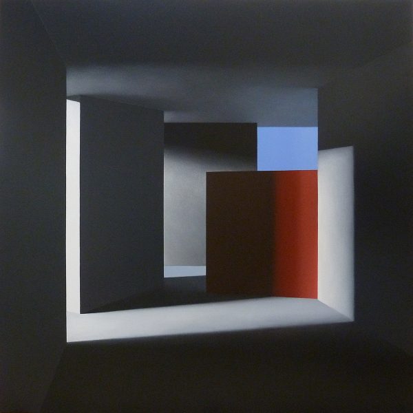 Monica Dixon. Night blues. Acrílico sobre lienzo. 150 x 150 cm