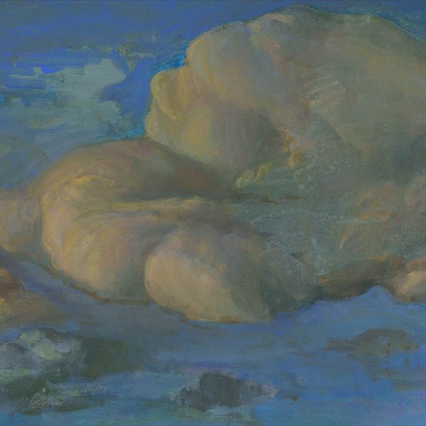 Morgan Bancon. Cielo de primavera, 2023.  Acrílico sobre tela, 41 x 33 cm