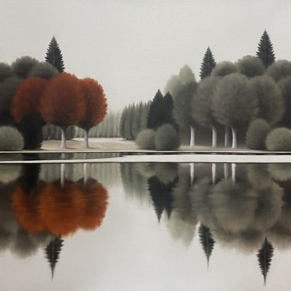 Leo Wellmar. Reflected memories, 2023. Oil on canvas. 54 x  54 cm