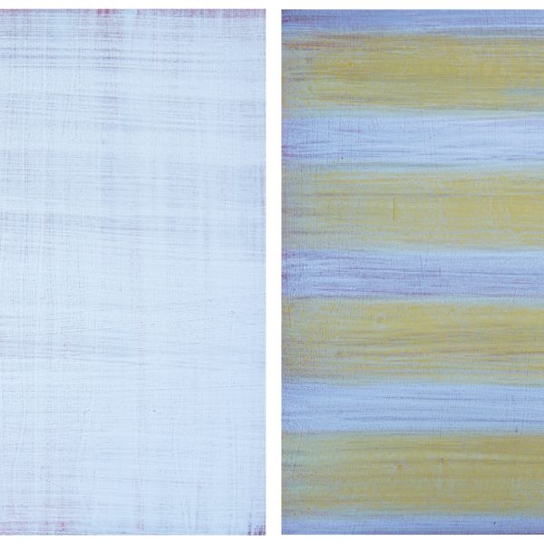 Maria Álvarez, 2023. Acrílico sobre papel y madera.  29,5 x 59 x 3 cm. C/U