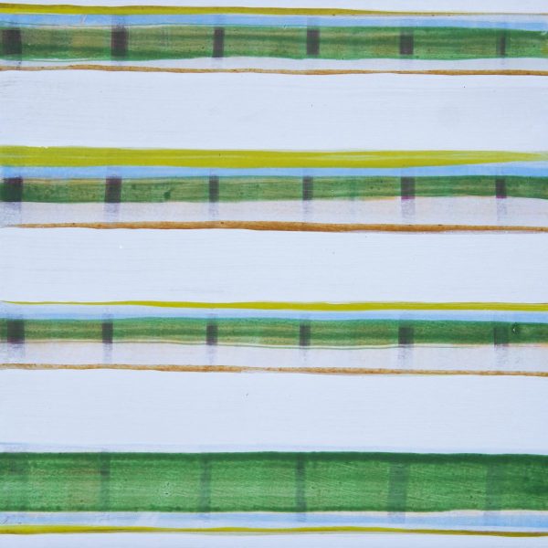 Maria álvarez, 2023. Acrílico sobre papel y madera. 25 x 25 x 3 cm