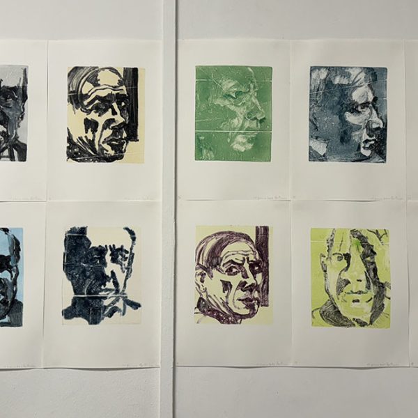 Maria Gimeno. Pop! Picasso, 2024. Monotipo sobre papel 25 x 20 cm