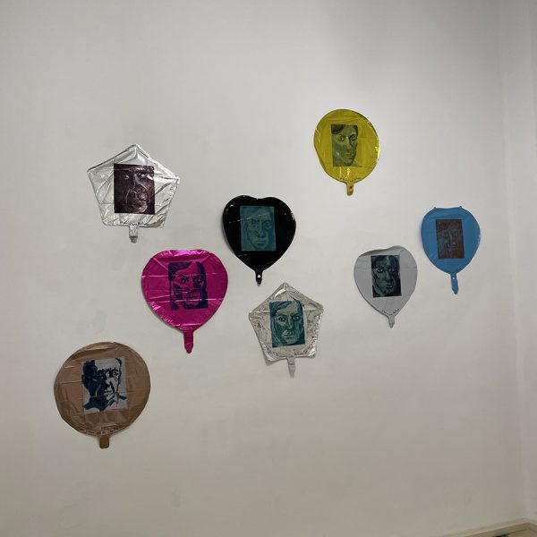 Maria Gimeno. Pop! Picasso, 2024. Monotipo sobre globo de poliamida