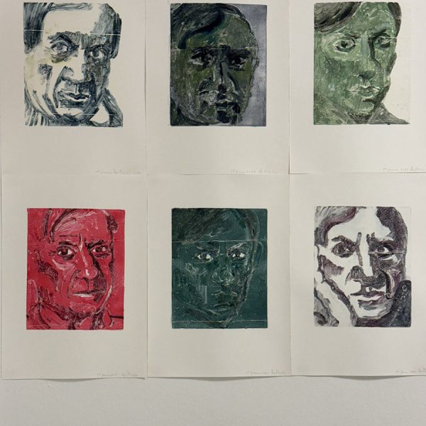 Maria Gimeno. Pop! Picasso, 2024. Monotipo sobre papel 25 x 20 cm