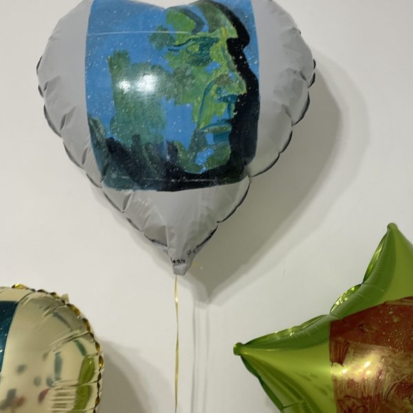 Maria Gimeno. Pop! Picasso, 2024. Monotipo sobre globo de poliamida