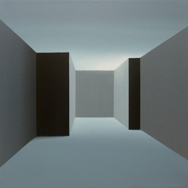 Mónica Dixon. Blue room. Acrylic on canvas. 50 x 50 cm