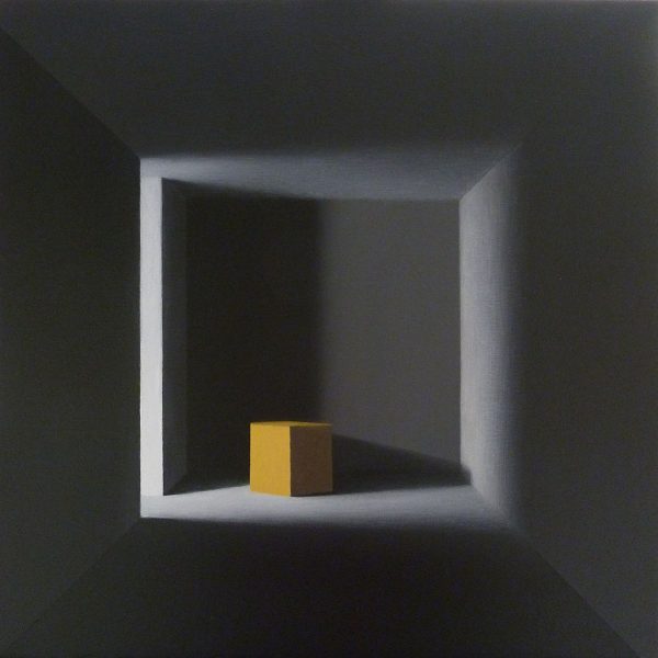 Mónica Dixon. Shiny box. Acrylic on canvas. 50 x 50 cm