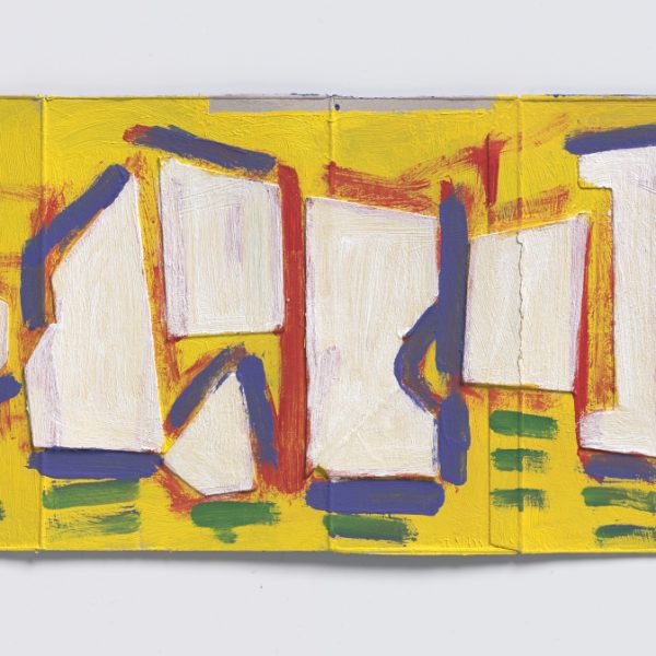 Paco Fernández.S/T, 2017. Acrílico y collage sobre papel. 14,1 x 11,7 cm