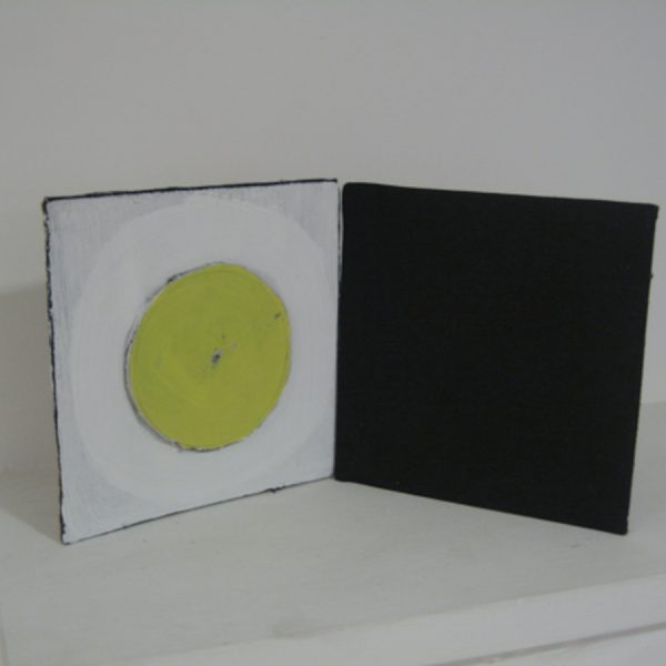 Paco Fernández. Sin título, 2009. Acrílico sobre algodón y tela sintética sobre cartón, 21 x 21 cm