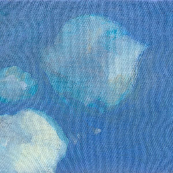 Morgan Bancon. Cielo Primavera, XI, 2025. Acrílico sobre lienzo. 19 x 24 cm