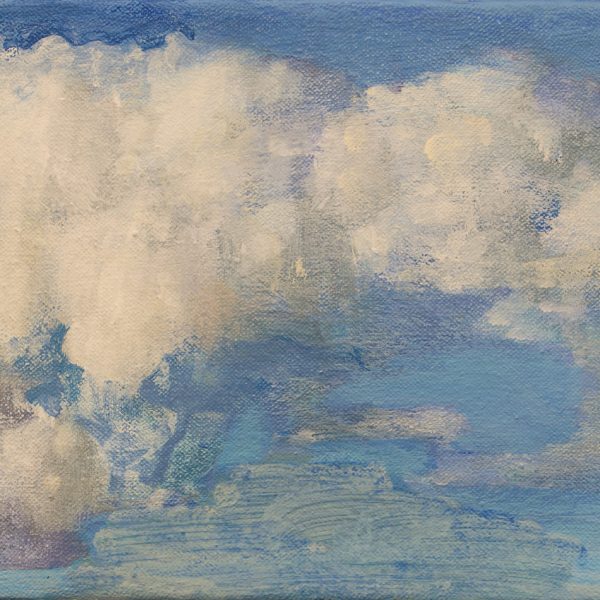 Morgan Bancon. Cielo Primavera, IV, 2025.  Acrílico sobre lienzo. 19 x 24 cm