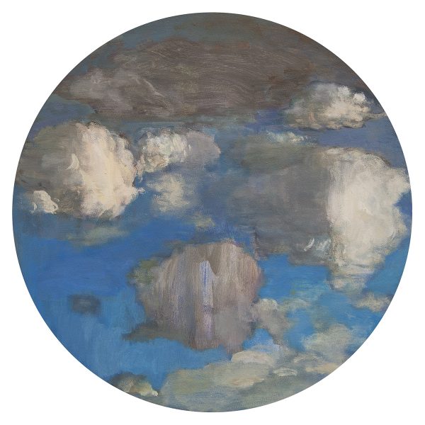 Morgan Bancon. Cielo barroco, 2025. Acrílico sobre lienzo. 40 x 40 cm