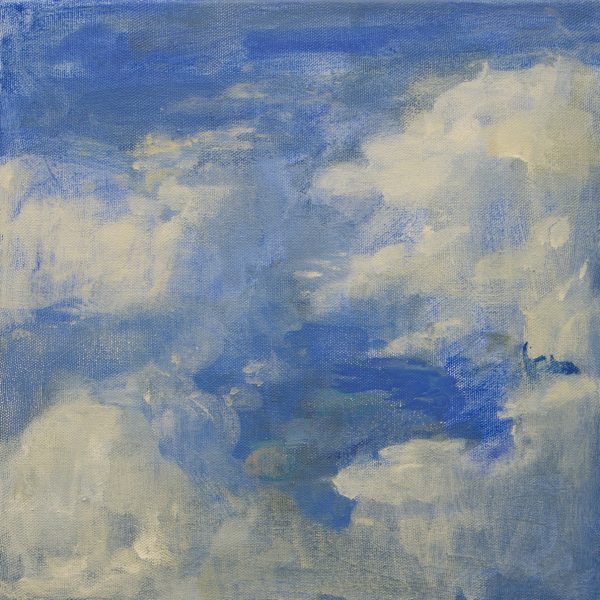 Morgan Bancon. Cielo primavera, 10, 2025.  Acrílico sobre lienzo. 30 x 30 cm