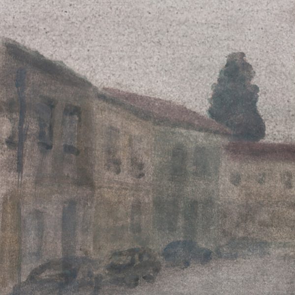 Galano. Calle del Rayo. Mixta sobre papel pegado a tabla. 45 x 33 cm