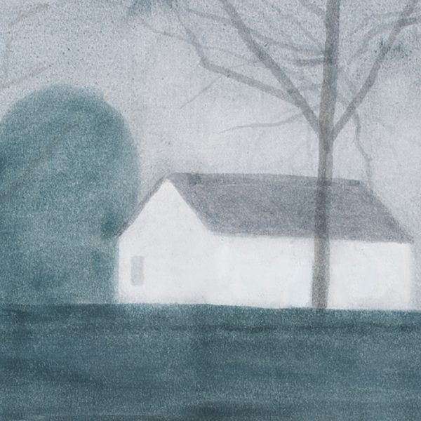 Galano. Casa en Bueño, 2025. Óleo sobre papel pegado a tabla. 24 x 33 cm