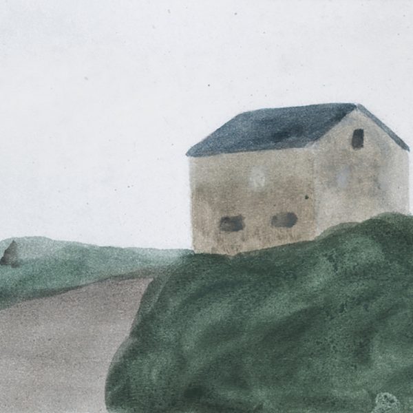 Galano. Casa en la Caridad, 2025. Óleo sobre papel pegado a tabla. 24 x 33 cm