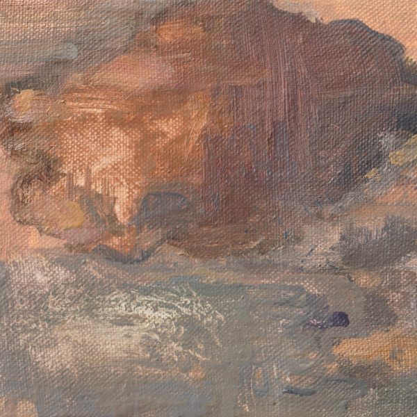 Morgan Bancon. Cielo animado, 2025. Acrílico sobre lienzo. 14,5 x 14,5 cm