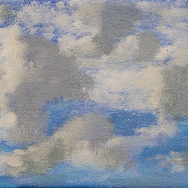 Morgan Bancon. Cielo de primavera 3, 2025. Acrílico sobre lienzo. 19 x 24 cm